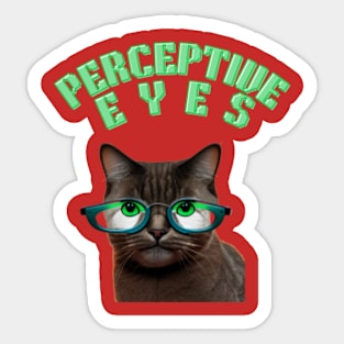 cat with perceptive eyes Sticker